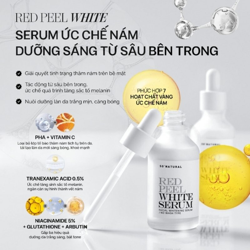 Tinh Chất Dưỡng Trắng Làm Đều Màu Da So Natural Red Peel White 35ml