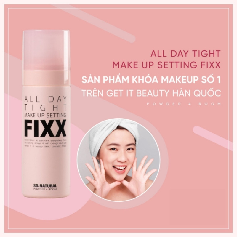 Xịt Khoá Makeup So.Natural Fixx All Day Tight Make Up Setting 35ml