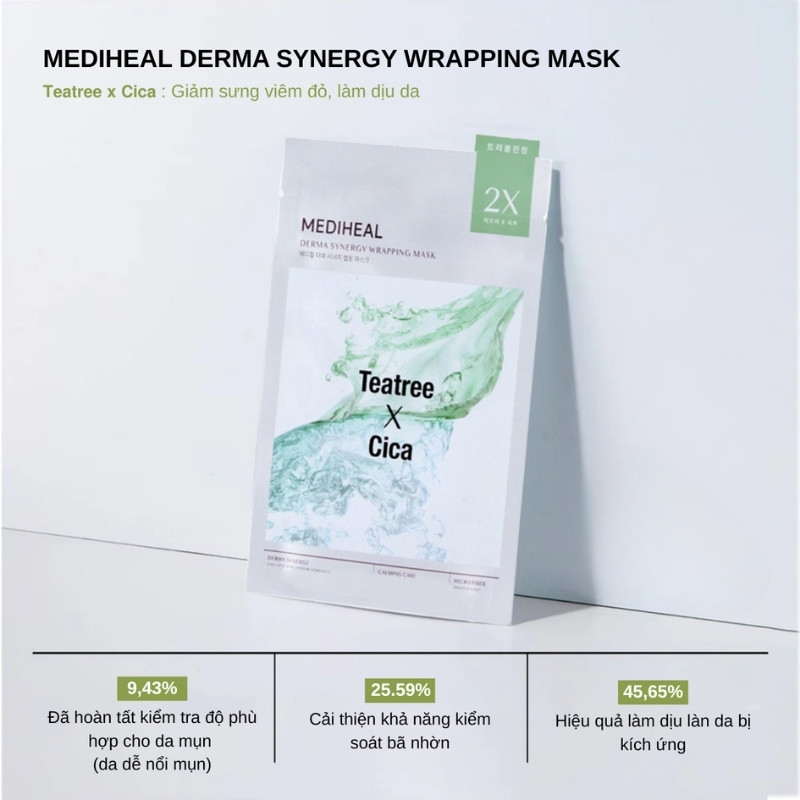 Mặt Nạ Giấy Mediheal Derma Synergy Wrapping Mask Teatree X Cica 25ml