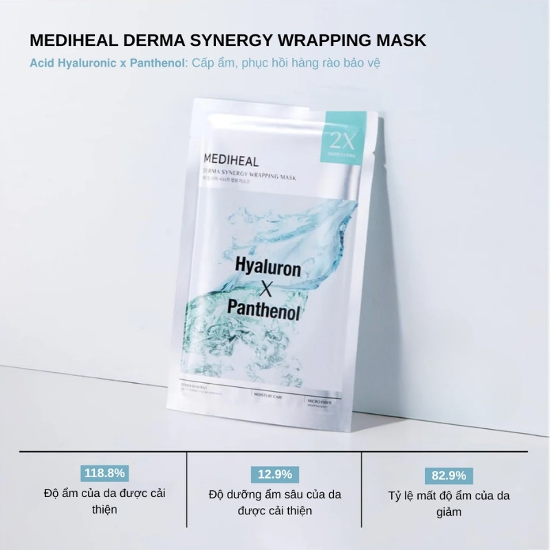 Mặt Nạ Giấy Mediheal Derma Synergy Wrapping Mask Hyaluron X Panthenol 25ml