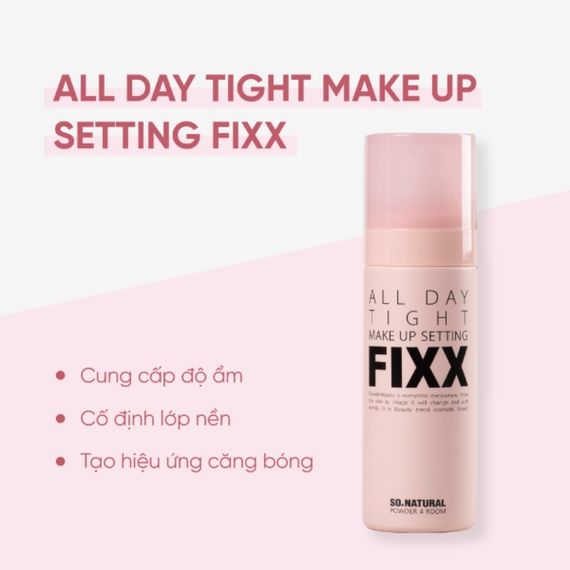 Xịt Khoá Makeup So.Natural Fixx All Day Tight Make Up Setting 35ml