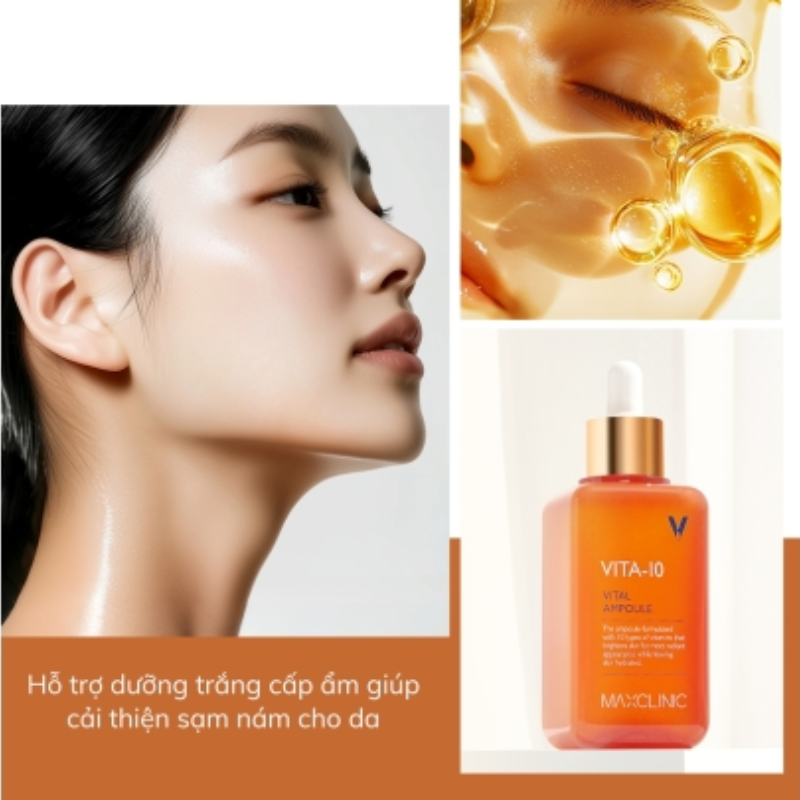 Tinh Chất Dưỡng Sáng,Mờ Thâm Maxclinic VITA 10 Vital Ampoule 100ml