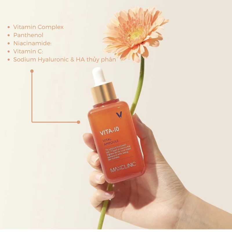 Tinh Chất Dưỡng Sáng,Mờ Thâm Maxclinic VITA 10 Vital Ampoule 100ml