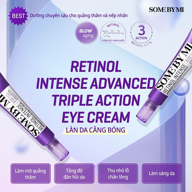Kem Dưỡng Mắt Giảm Quầng Thâm, Chống Lão Hóa Some By Mi Retinol Intense Advanced Triple Action