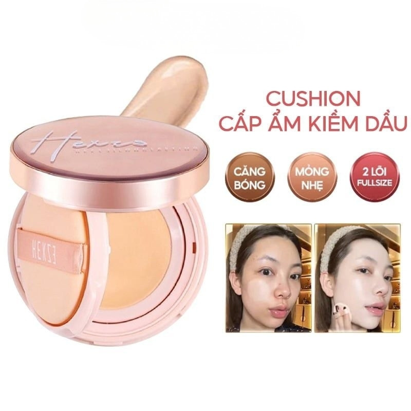 Phấn Nước 2 Lõi Hexze Brightening Longlasting Cushion Foundation 15g