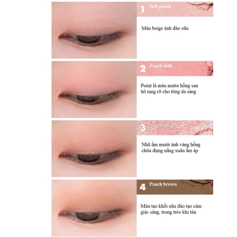 Bảng Phấn Mắt 4 Ô Romand Better Than Eyes 6.5g - W02