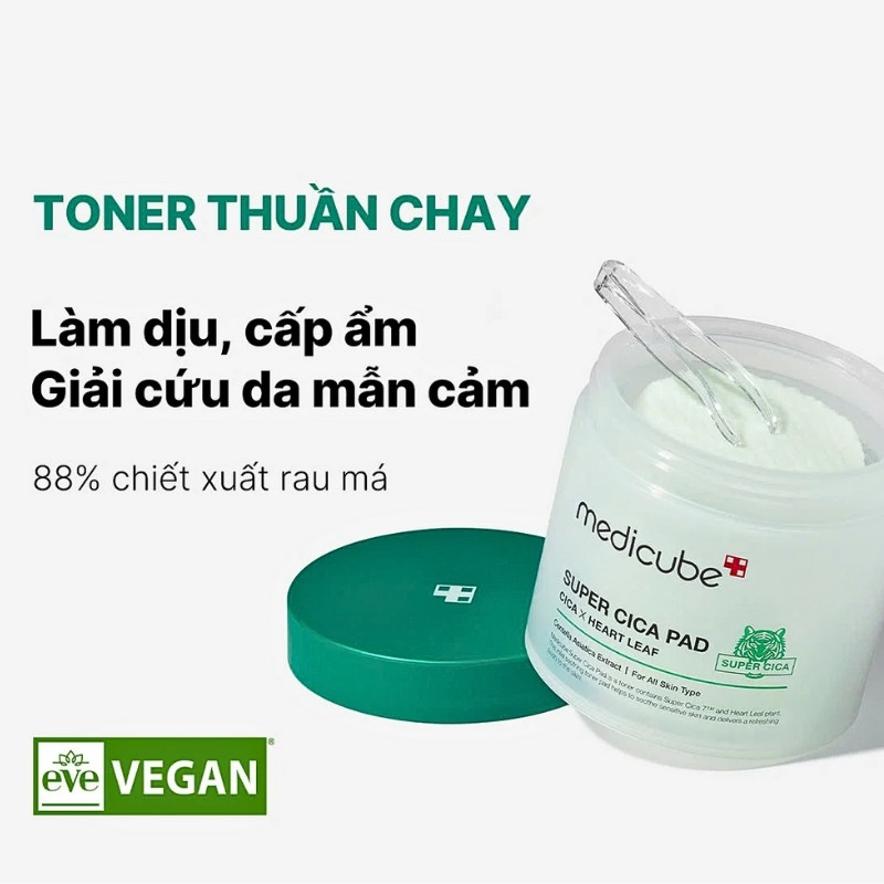Toner Pad Làm Dịu Da Nhạy Cảm Medicube Super Cica Pad 150g (70 Miếng)