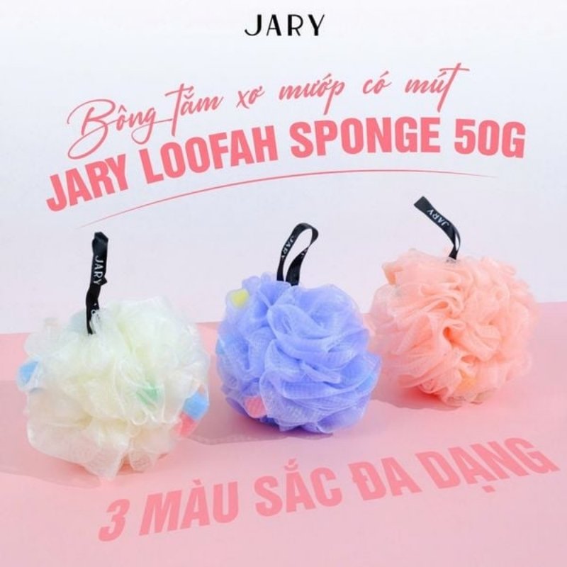 Bông Tắm Xơ Mướp Có Mút Jary Loofah Bath Sponge 50g