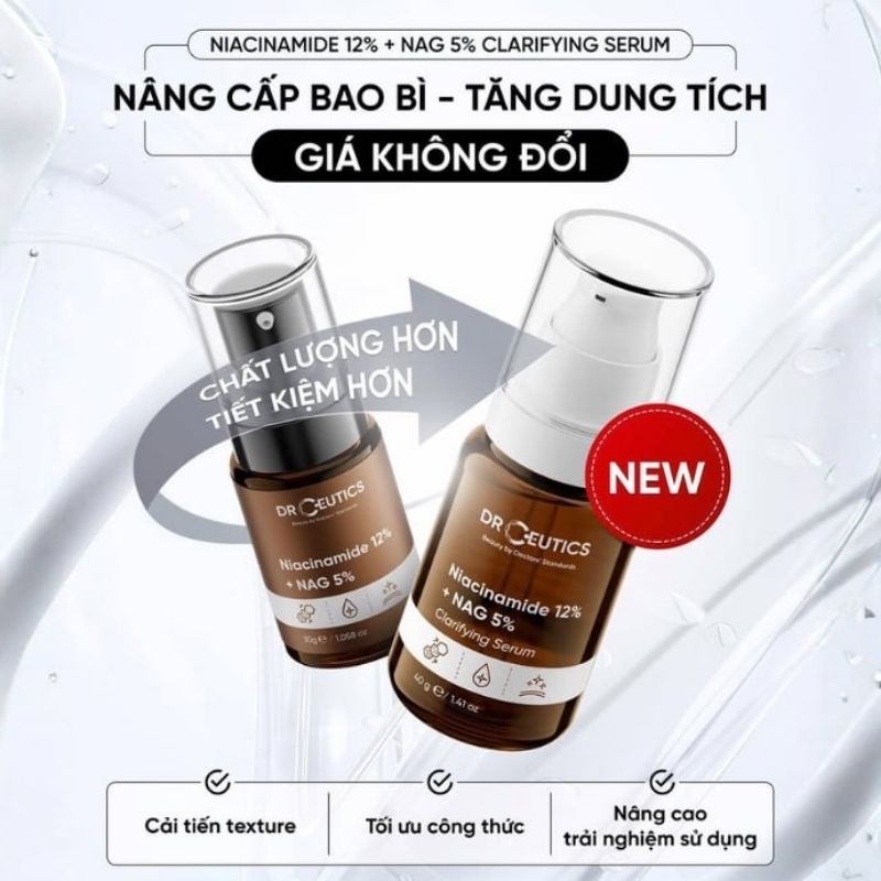 Serum DrCeutics Niacinamide 12% + NAG 5% Clarifying Serum 40g