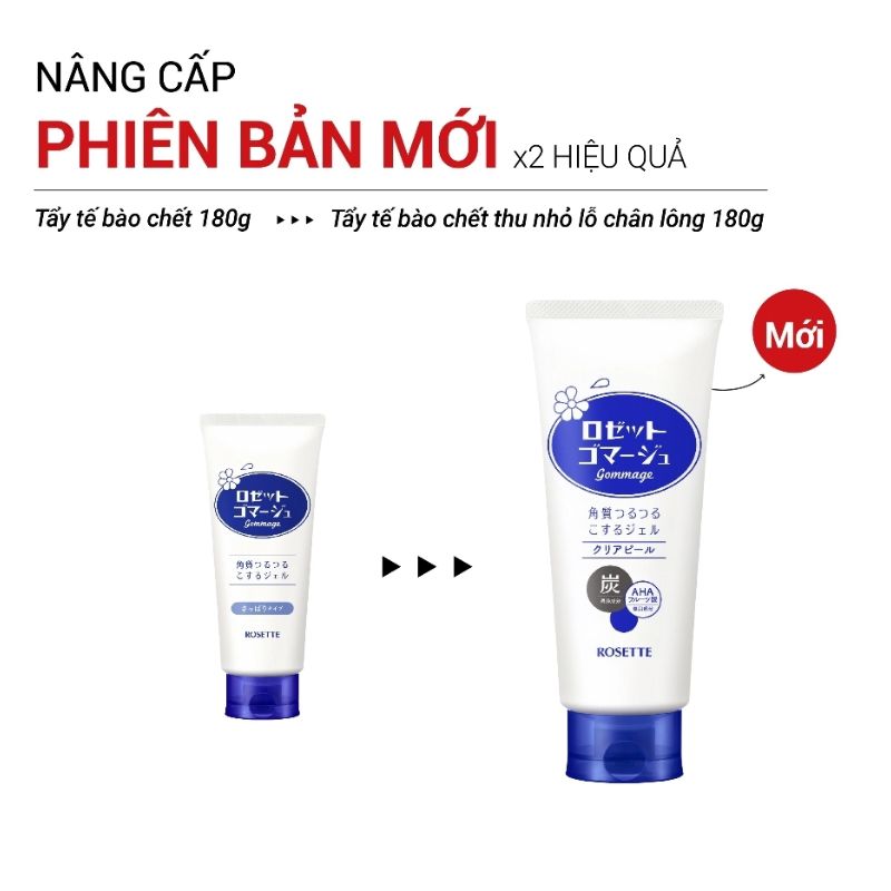 Tẩy Tế Bào Chết Mặt Rosette Thu Nhỏ Lỗ Chân Lông Gommage Clear Peel 120g (Xanh)(Mẫu Mới)