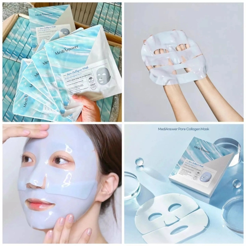 Mặt Nạ Se Khít Lỗ Chân Lông MediAnswer Pore Collagen Mask 37g