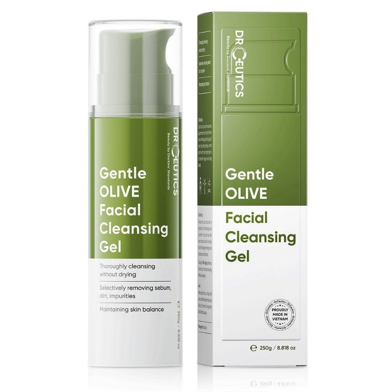 Gel Rửa Mặt DrCeutics Gentle OLIVE Facial Cleansing Gel 250g
