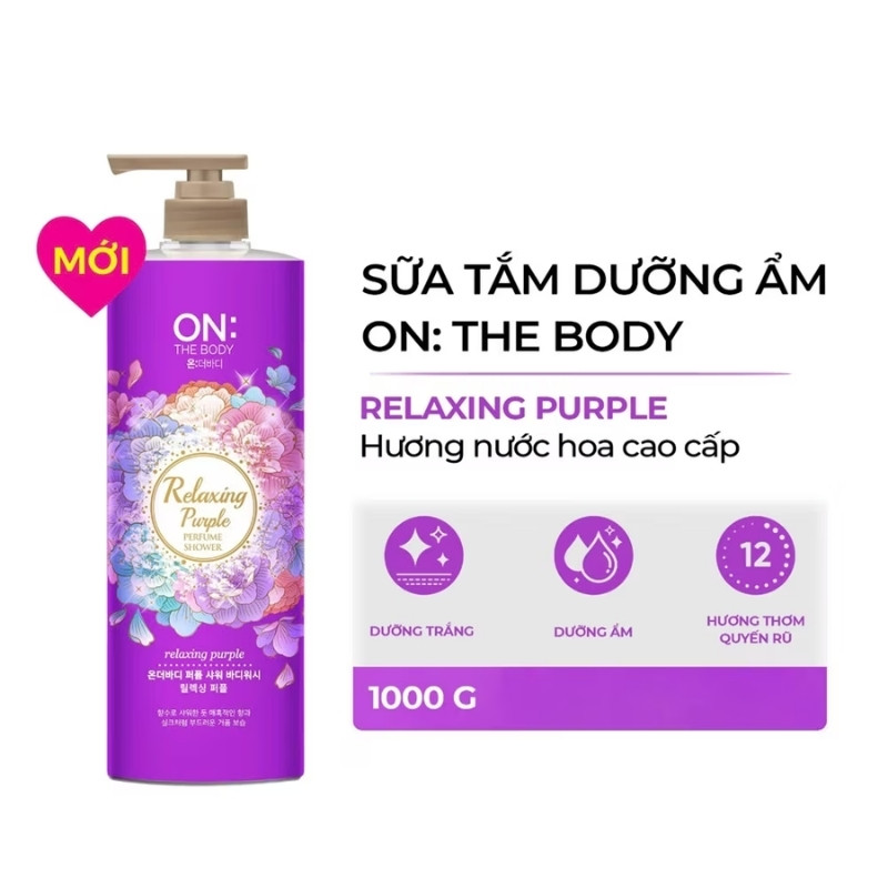 Sữa Tắm On:The Body Perfume Shower Body Wash 1000g - Relaxing Purple