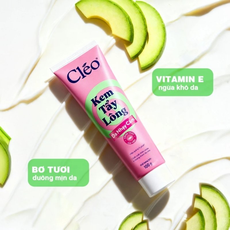 Kem Tẩy Lông Dành Cho Da Nhạy Cảm Cleo Hair Removal Cream Sensitive 50g (Mẫu Mới) (Tặng Tẩy Tế Bào Chết 50g)