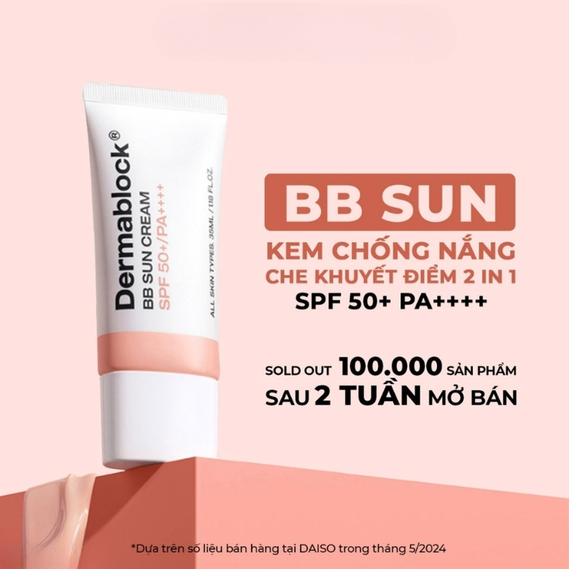 Kem Chống Nắng Che Khuyết Điểm 2 In 1 Dermablock BB Sun Cream SPF50+ 35ml