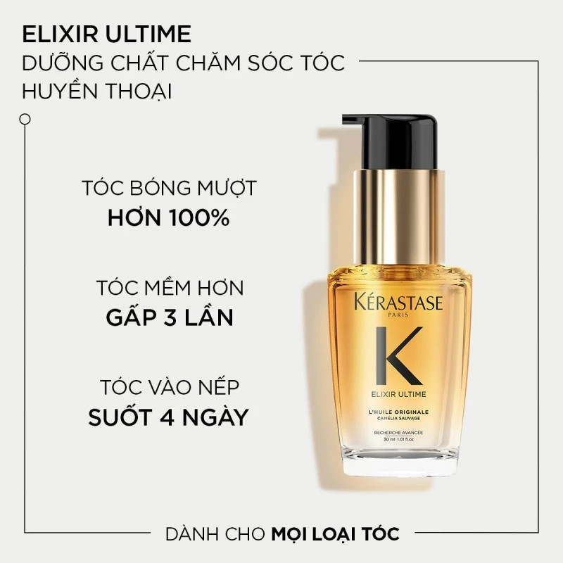 Tinh Dầu Dưỡng Tóc Kerastase Elixir Ultime L'Huile Originale Camelia Sauvage 30ml