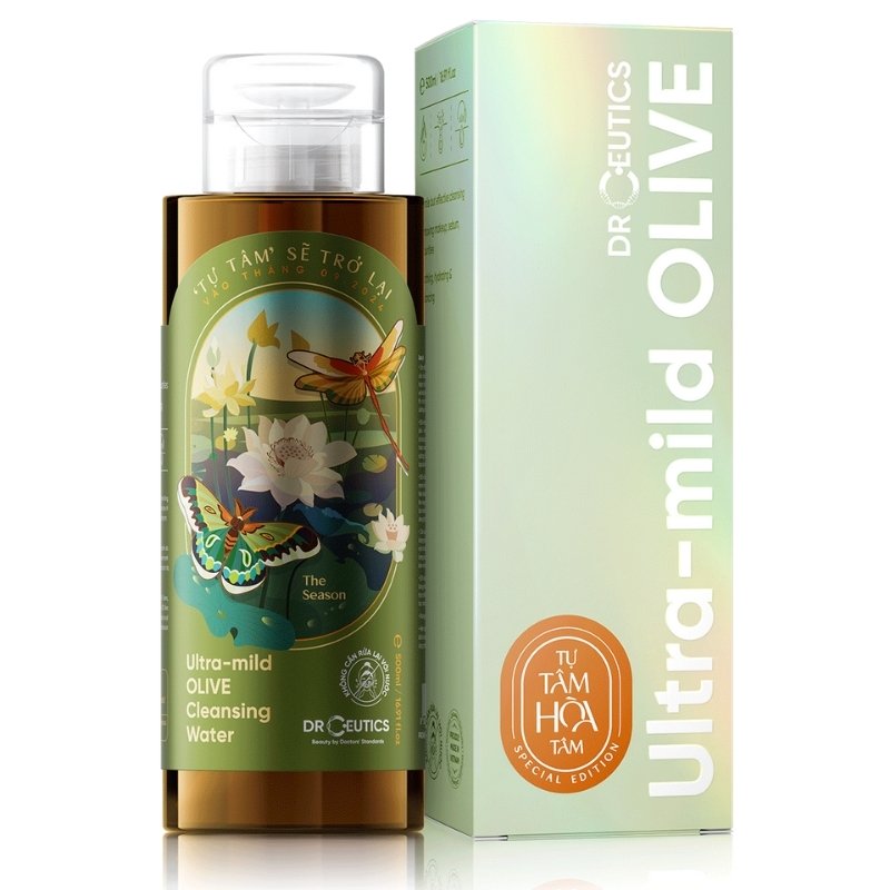 Nước Tẩy Trang DrCeutics Ultra-Mild Olive Cleansing Water 500ml (Special Edition)