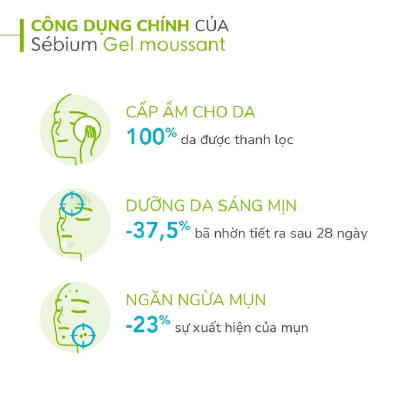 Gel Rửa Mặt Cho Da Dầu & Hỗn Hợp Bioderma Sébium Gel Moussant (Nhập Khẩu) (Mẫu Mới) 45ml