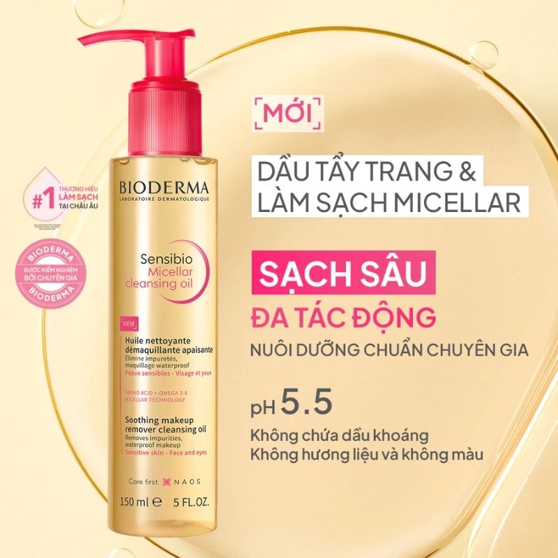 Dầu Tẩy Trang Bioderma Sensibio Micellar Cleansing Oil 150ml