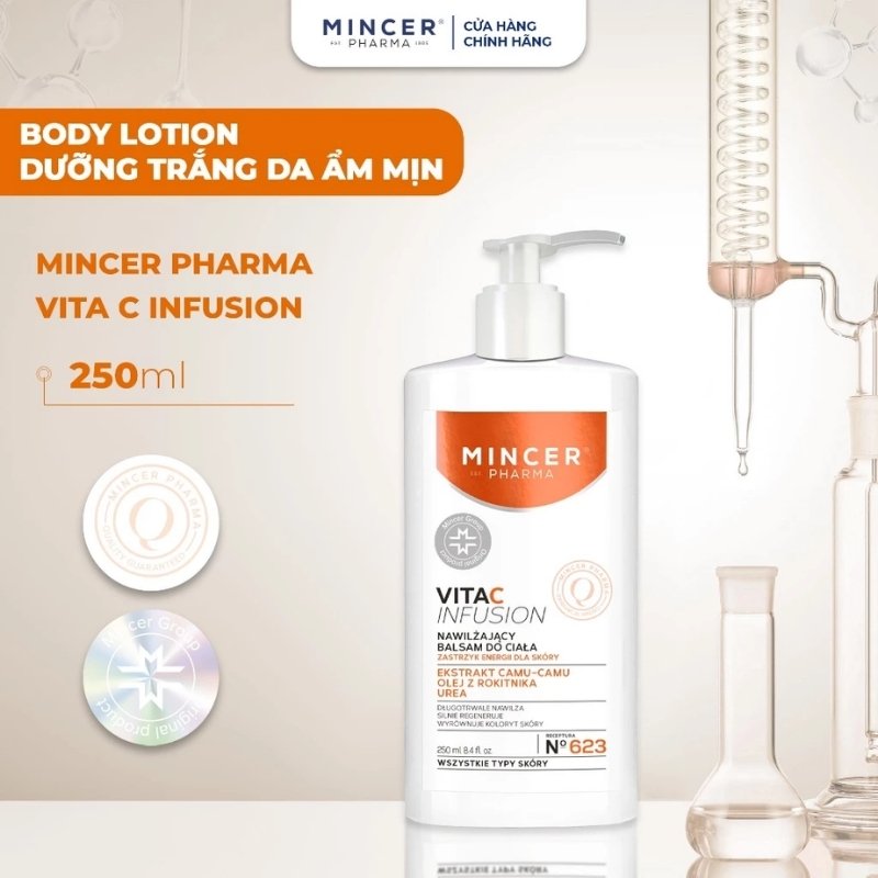 Sữa Dưỡng Thể Dưỡng Trắng & Chống Lão Hóa Mincer Pharma Vita C Infusion 250ml
