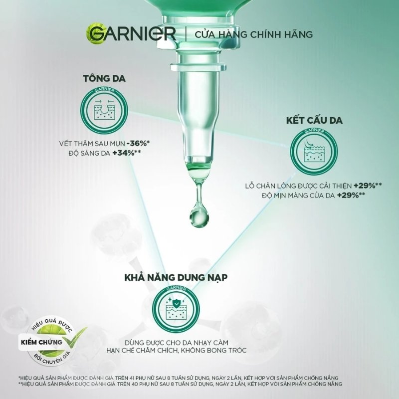 Tinh Chất Dưỡng Sáng Da Garnier Tri-Acid Renew Skin Renewal Concentrate 20ml