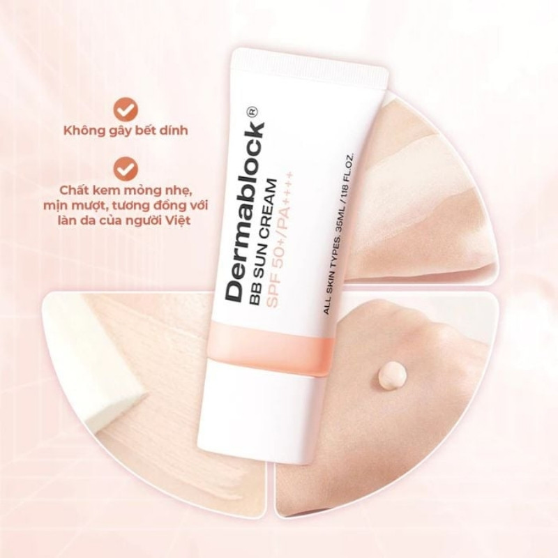 Kem Chống Nắng Che Khuyết Điểm 2 In 1 Dermablock BB Sun Cream SPF50+ 35ml
