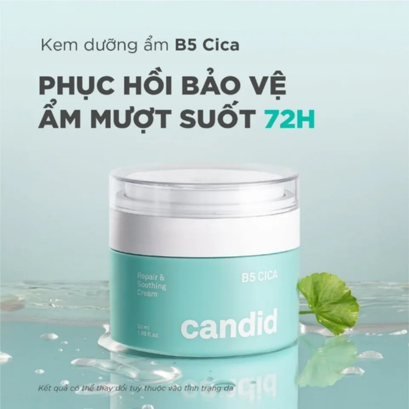 Kem Dưỡng Dưỡng Ẩm, Làm Dịu Da Candid B5 Cica Repair & Soothing Cream 10ml