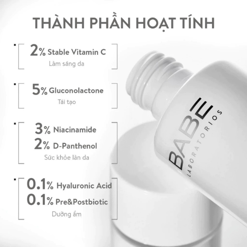 Nước Hoa Hồng Làm Sáng Da Giảm Thâm Nám Babe Depigment+ Lotion Glow 150ml