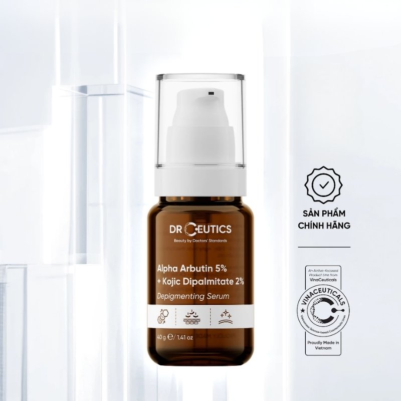 Tinh Chất Sáng Da Mờ Nám DrCeutics ARB Alpha Arbutin 5% + Kojic Dipalmitate 2% 40g (Mẫu Mới)