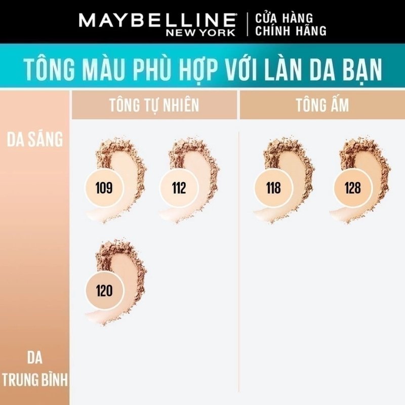 Phấn Phủ Kiềm Dầu Maybelline Fit Me Matte+Poreless Up To 16H SPF32 6g (Mẫu Mới)