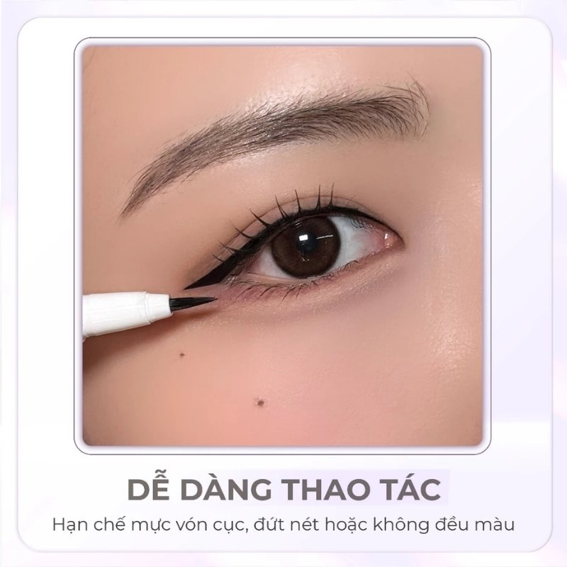 Dạ Kẻ Mắt Karadium Waterproof Brush Liner Black (Xám) (Mẫu Mới)