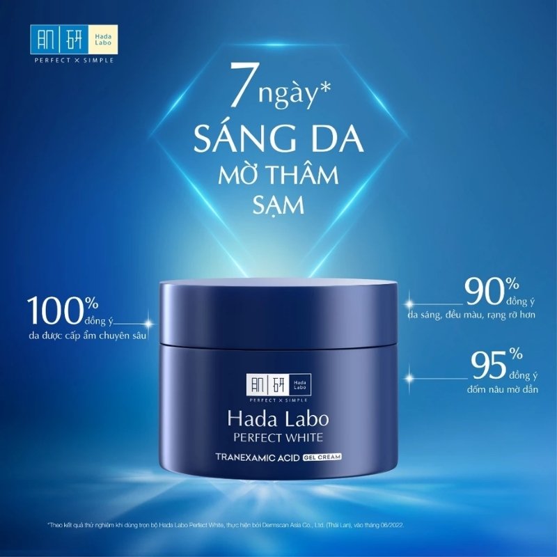 Gel Dưỡng Trắng Da Hada Labo Perfect White Tranexamic Acid Gel Cream 50g