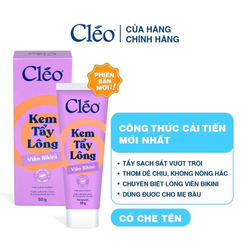 Kem Tẩy Lông Viền Bikini Cleo Từ Khoai Tây & Mật Ong 50g (Mẫu Mới)
