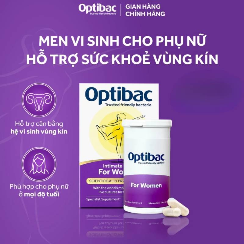 Men Vi Sinh Dành Cho Phụ Nữ Optibac Intimate Flora