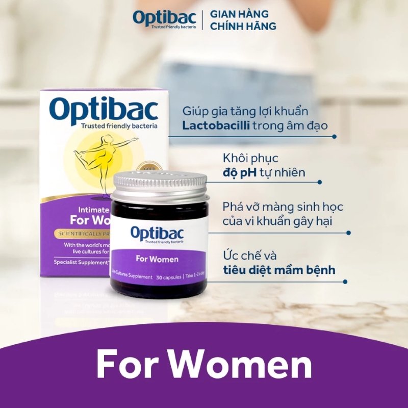 Men Vi Sinh Dành Cho Phụ Nữ Optibac Intimate Flora