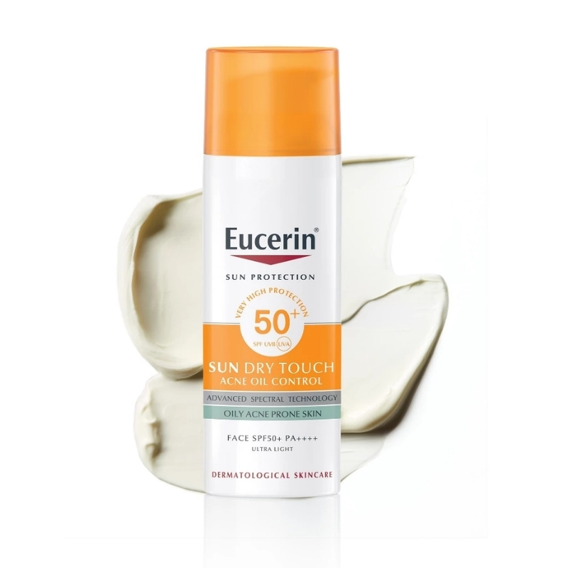 Kem Chống Nắng Kiềm Dầu & Ngừa Mụn Eucerin Sun Dry Touch Acne Oil Control SPF50+50ml (Mẫu Mới)
