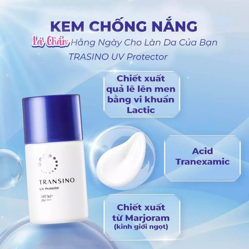 Kem Chống Nắng Trắng Da Transino UV Protector SPF50+ 30ml (Mẫu Mới)