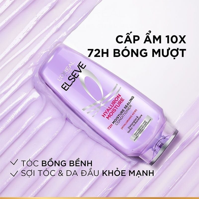 Dầu Xả L’Oréal Paris Elseve Hyaluron Moisture 72H Moisture Sealing Conditioner 265ml