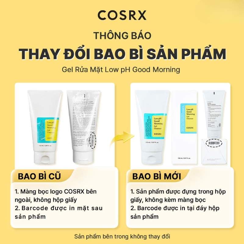 Sữa Rửa Mặt Cosrx Tràm Trà Low pH Good Morning Gel Cleanser