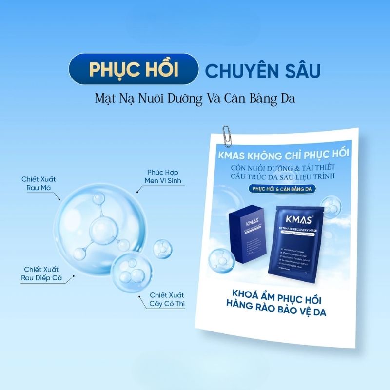 Mặt Nạ Dưỡng Ẩm, Làm Dịu & Phục Hồi Da KMAS Ultimate Recovery Mask 30g