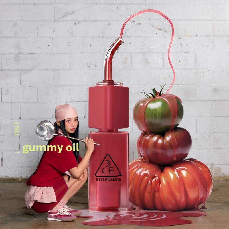 Son Kem Bóng 3CE Gummy Oil Tint 4g - 01 Bagel Peach