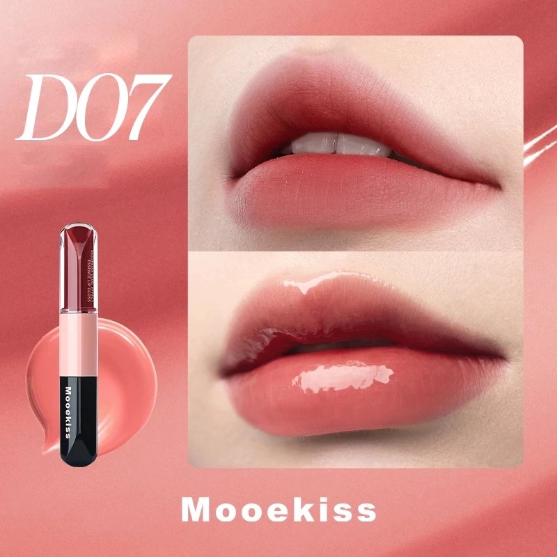 Son Bóng Hai Đầu Dưỡng Môi Đa Năng Mooekiss Dual Effect Lip Gloss (3ml+3ml)
