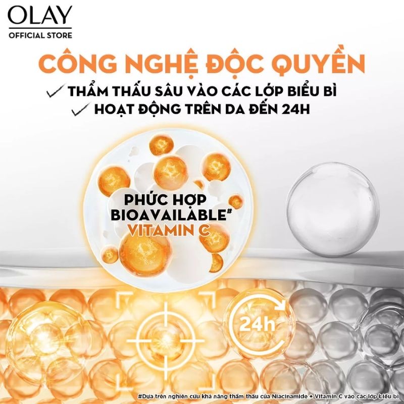 Serum Mờ Vết Thâm, Đốm Nâu, Dưỡng Sáng Da Olay Super Serum Luminous Niacinamide + Vitamin C 30ml
