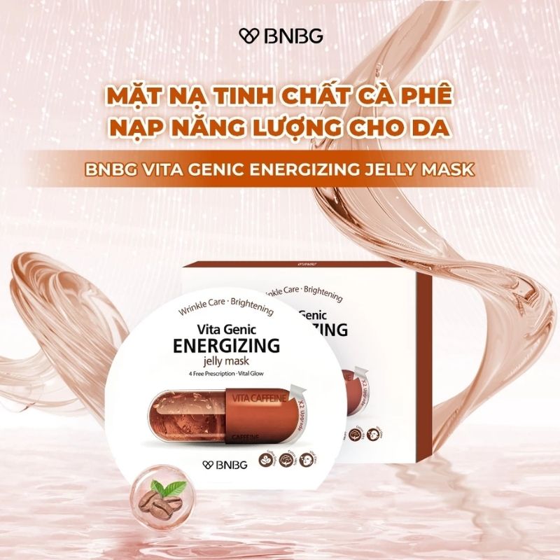Măt Nạ Giấy Làm Ẩm, Ngừa Nếp Nhăn BNBG Vita Genic Energizing Jelly Mask Vita Caffeine 30ml