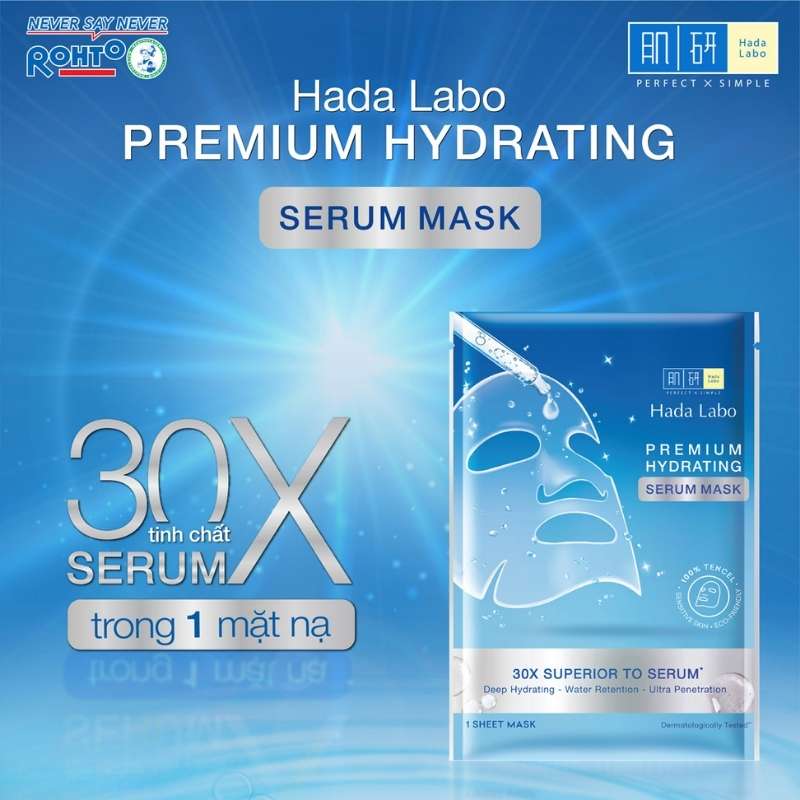 Mặt Nạ Tinh Chất Dưỡng Ẩm Da Cao Cấp Hada Labo Premium Hydrating Serum Mask 23g
