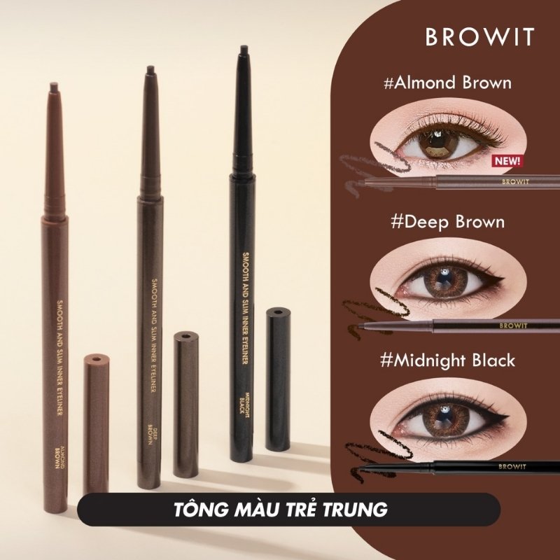 Kẻ Viền Mắt Trong Browit Nong Chat Smooth And Slim Inner Eyeliner 0.1g