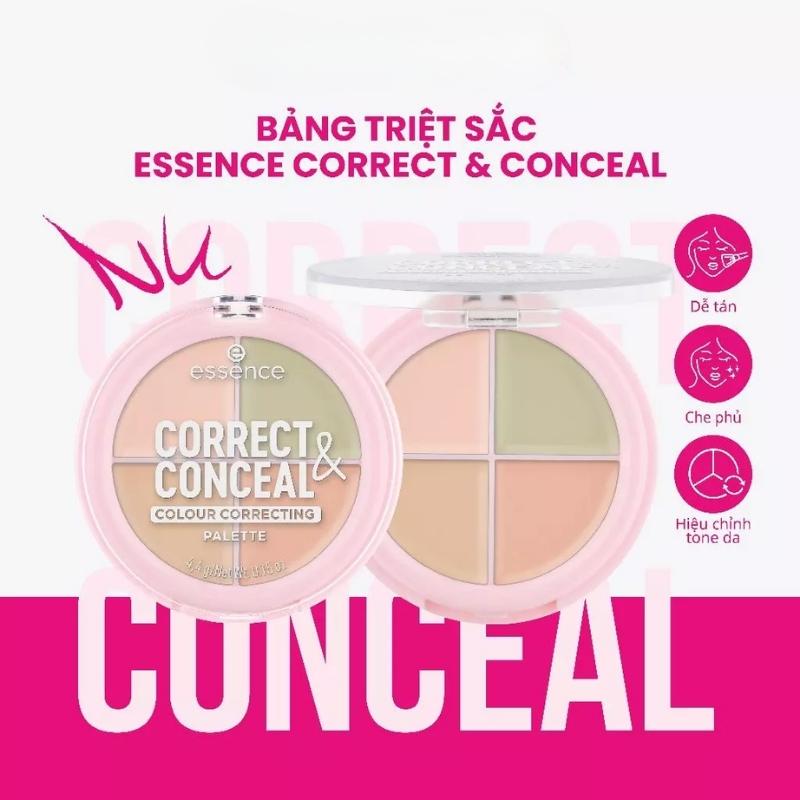 Bảng Triệt Sắc 4 Ô Essence Correct & Conceal Colour Correcting Palette 4.4g