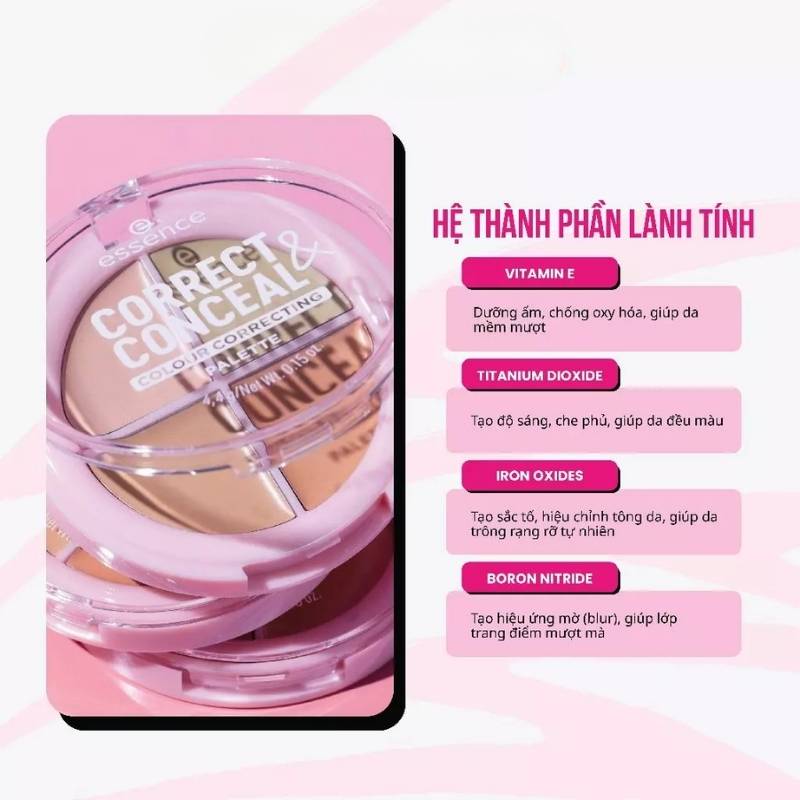 Bảng Triệt Sắc 4 Ô Essence Correct & Conceal Colour Correcting Palette 4.4g