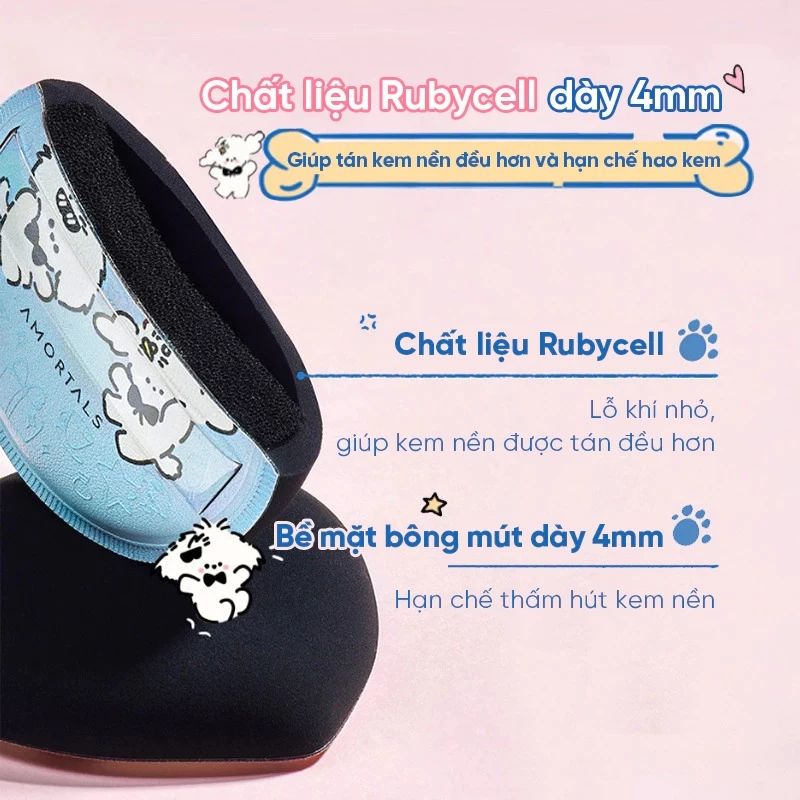 Set 2 Bông Mút Amortals Powder Puff Set (2 Bông Mút + Hộp Đựng)