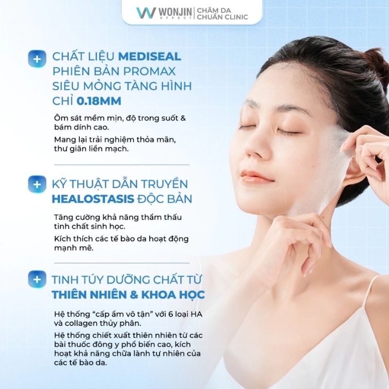 Mặt Nạ Giấy Wonjin Effect Healance Calming Relief Mask 30g (Mẫu Mới)